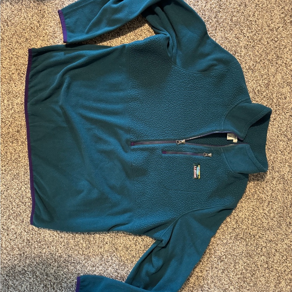 Teal Half-Zip womensSweater